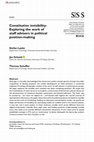 Research paper thumbnail of Constitutive invisibility: Exploring the work of staff advisers in political position-making