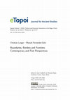 Research paper thumbnail of (2020) Boundaries, Borders and Frontiers: Contemporary and Past Perspectives