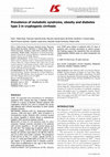 Research paper thumbnail of Prevalence of metabolic syndrome, obesity and diabetes type 2 in cryptogenic cirrhosis