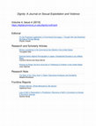 Research paper thumbnail of Table of Contents, Dignity, Volume 4, Issue 4