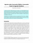 Research paper thumbnail of Apuntes sobre Innovación Pública e Innovación Social: la Agenda Pendiente