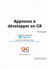 Research paper thumbnail of Apprenez à développer en C#