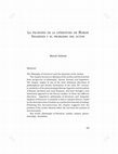 Research paper thumbnail of LA FILOSOFÍA DE LA LITERATURA DE ROMAN INGARDEN Y EL PROBLEMA DEL AUTOR