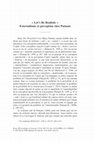 Research paper thumbnail of "Let's Be Realistic": externalisme et perception chez Putnam (Revue philosophique de Louvain, 117, n° 4, novembre 2019, p. 683-715)