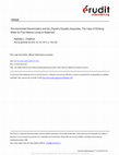 Research paper thumbnail of Environmental Discrimination and the Charter's Equality Guarantee: The Case of Drinking Water for First Nations Living on Reserves