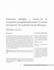 Research paper thumbnail of Elemento añadido y teoría de la recepción: un análisis del cuento "La siesta del martes" de Gabriel García Márquez