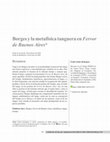 Research paper thumbnail of Borges y la metafísica tanguera en Fervor de Buenos Aires