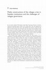 Research paper thumbnail of Media constructions of the refugee crisis in Sweden