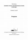 Research paper thumbnail of Program with support by the Department of Greek and Latin Philology, LMU Munich organized by Katharina Epstein