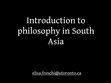 Research paper thumbnail of Introduction to philosophy in the Sanskrit Cosmopolis 1