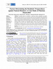 Research paper thumbnail of Factors Determining the Residents' Preparedness against Natural Disasters: A Case Study of Pakistan Flood-2010