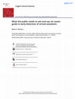 Research paper thumbnail of What the public needs to see and say: An easier guide to early detection of armed assailants