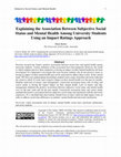 Research paper thumbnail of Explaining the association between subjective social status and mental health among university students using an impact ratings approach