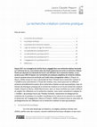 Research paper thumbnail of La recherche-création comme pratique