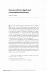 Research paper thumbnail of Memory and Material Significance: Composing Modernist Influence