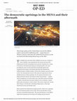 Research paper thumbnail of The democratic uprisings in the MENA and their aftermath