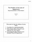 Research paper thumbnail of The Problem of the Laws of Appearance: Representationalism vs Naïve Realism