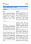 Research paper thumbnail of Coping with the COVID-19 pandemic