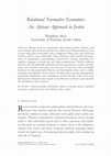 Research paper thumbnail of Relational Normative Economics: An African Approach to Justice