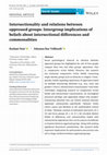 Research paper thumbnail of Intersectionality and Relations between Oppressed Groups: Intergroup Implications of Beliefs about Intersectional Differences and Commonalities