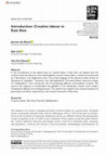 Research paper thumbnail of Introduction: Creative labour in East Asia