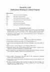 Research paper thumbnail of Bibliography on Cultural Property