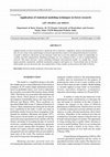 Research paper thumbnail of Application of statistical modeling techniques in forest research