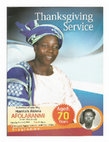 Research paper thumbnail of Burial Thanksgiving Service of late Mrs. Hannah Abiola Afolaranmi