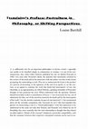 Research paper thumbnail of "Portraiture In Philosophy, or Shifting Perspectives." Translator's Preface to Alain Badiou, DELEUZE: THE CLAMOR OF BEING