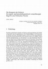 Research paper thumbnail of Die Kategorie der Religion: Ein macht- und herrschaftsanalytisch vernachlässigter Begriff in der Politischen Theorie