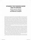 Research paper thumbnail of STAGING THE FASHION SHOW AND ITS SPACES