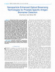 Research paper thumbnail of Nanoparticle Enhanced Optical Biosensing Technologies for Prostate Specific Antigen Biomarker Detection