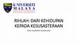 Research paper thumbnail of RIHLAH: DARI KEHIDUPAN KEPADA KESUSASTERAAN