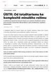 Research paper thumbnail of Muriel Blaive, “Od totalitarismu ke komplexitě minulého režimu. Rozhovor s Veronikou  Pehe”, A2larm, 15 August 2017, http://a2larm.cz/2017/08/ustr-od-totalitarismu-ke- komplexite-minuleho-rezimu/.