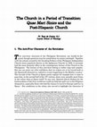 Research paper thumbnail of The Philippine Church in a Period of Transition: Quae Mari Sinico and the Post-hispanic Church