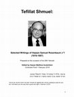 Research paper thumbnail of Tefillat Shmuel: Selected Writings of Cantor Samuel Rosenbaum (1919-1997)