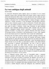 Research paper thumbnail of La voce ambigua degli animali