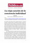 Research paper thumbnail of La vieja canción de la conciencia individual