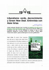 Research paper thumbnail of Liberalismo verde, decrecimiento y Green New Deal