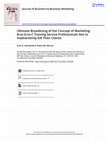 Research paper thumbnail of Ultimate Broadening of the Concept of Marketing: B-to-O-to-C Training Service Professionals Not to Inadvertently Kill Their Clients