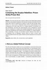 Research paper thumbnail of Containing the Surplus Rebellion: Prison Strike/Prison Riot