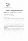 Research paper thumbnail of Mediatizaciones. Análisis de sus discursos y ecosistemas SEMINARIO DE MAESTRÍA DE ANÁLISIS DEL DISCURSO