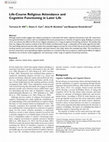 Research paper thumbnail of Life Course Religious Attendance and Cognitive Functioning in Later Life ***Forthcoming in Research on Aging