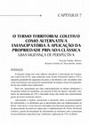 Research paper thumbnail of O TERMO TERRITORIAL COLETIVO COMO ALTERNATIVA EMANCIPATÓRIA À APLICAÇÃO DA PROPRIEDADE PRIVADA CLÁSSICA UMA MUDANÇA DE PERSPECTIVA