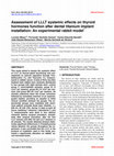 Research paper thumbnail of Assessment of LLLT systemic effects on thyroid hormones function after dental titanium implant installation: An experimental rabbit model