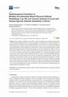 Research paper thumbnail of Spatiotemporal Variation in Benthic-Invertebrates-Based Physical Habitat Modelling: Can We Use Generic Instead of Local and Season-Specific Habitat Suitability Criteria?