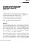 Research paper thumbnail of Verification and application of a mathematical model for the assessment of the effect of guiding walls on the hydraulic efficiency of chlorination tanks