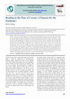 Research paper thumbnail of Reading in the Time of Corona (A Panacea for the Pandemic