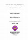 Research paper thumbnail of PREDICTING PROBABILITY OF DEBT DEFAULT: A STUDY OF CORPORATE DEBT MARKET IN INDIA AND OTHER COUNTRIES DOCTOR OF PHILOSOPHY