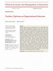 Research paper thumbnail of Teachers' Opinions on Organizational Ostracism